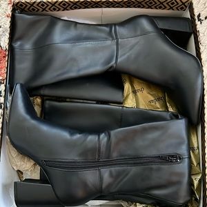 Black Stretch Charles David over the knee boots. Never worn outside.